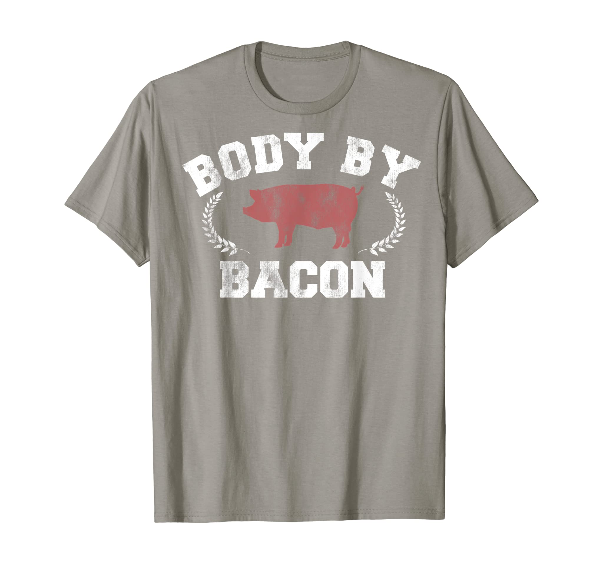 Body By Bacon Pig Vintage Collegiate Graphic T-Shirt