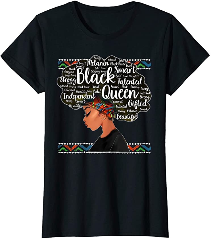 Black Queen Costumes Black History Month African Pride T-Shirt