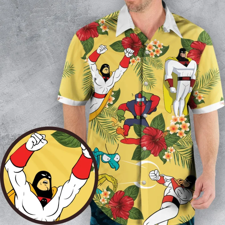 Space Ghost Coast To Coast Characters Hawaiian Shirt