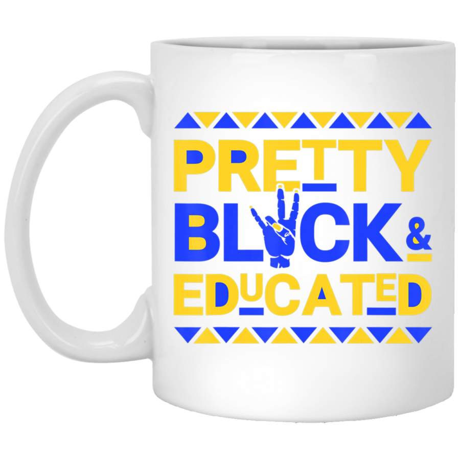 Womens Sigma African Pretty Black And Educated Rho White Mug