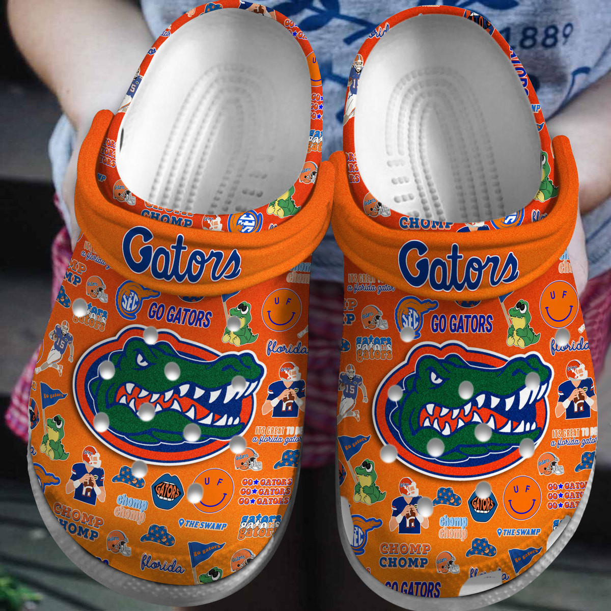 Florida Gators NCAA Sport Crocs Crocband Clogs Shoes Comfortable For Men Women and Kids 3