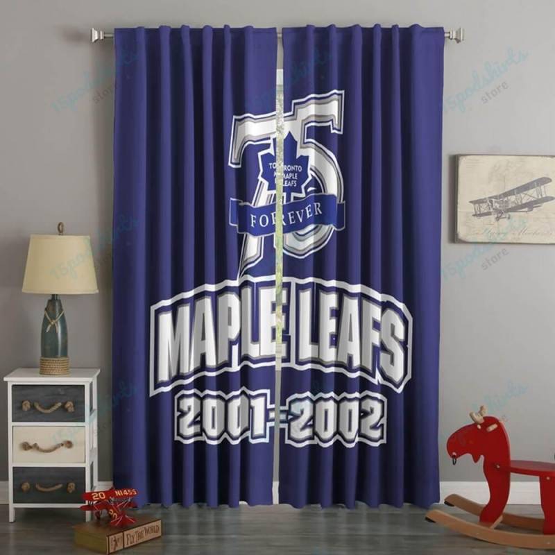 3D Printed Toronto Maple Leafs Style Custom Living Room Curtains