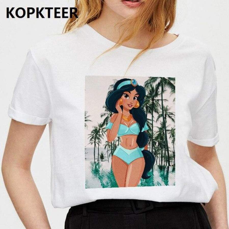 T-Shirt Jasmine Graphic Tees Women Streetwear