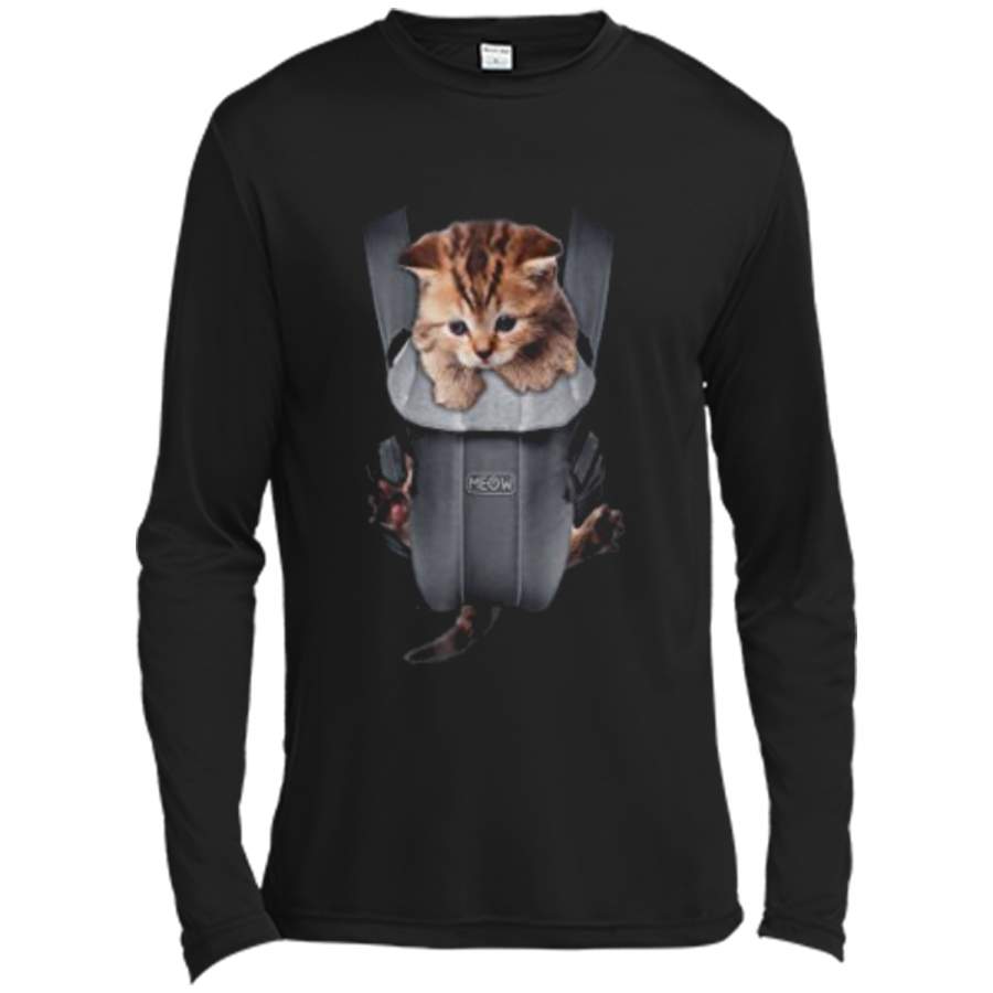 Meow Cat Kitten Carrier  Long Sleeve Moisture Absorbing Shirt