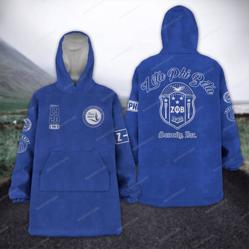 ZETA PHI BETA FLEECE LAZY PAJAMAS HOODIE 20320205