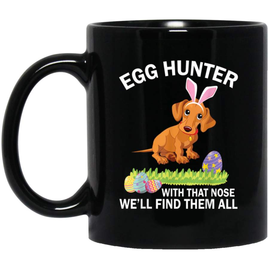 Dachshund Bunny Dog Dance With Easter Eggs Happy Egg Hunter Mug