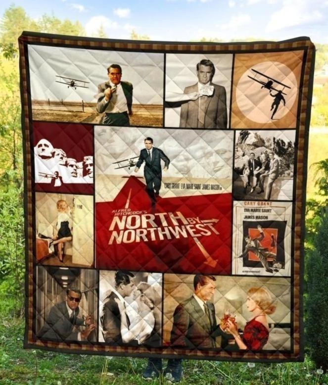 Vintage North by Northwest 1959 Movies Quilt Blanket