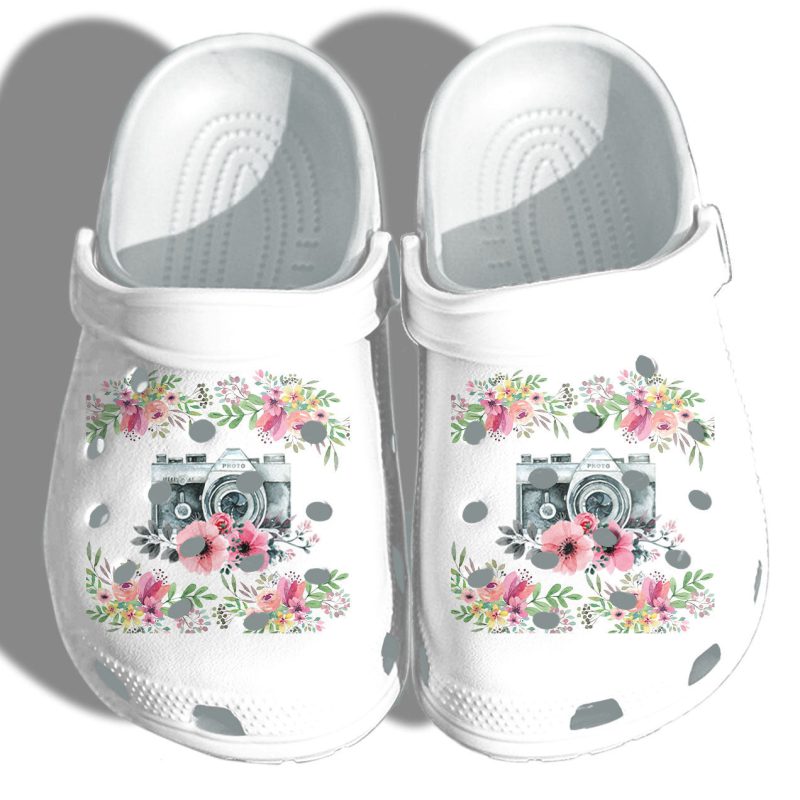 Camera Flower Photographer Croc Shoes – Girl Loves Photo Camera Flower Crocbland Clog Gift 2