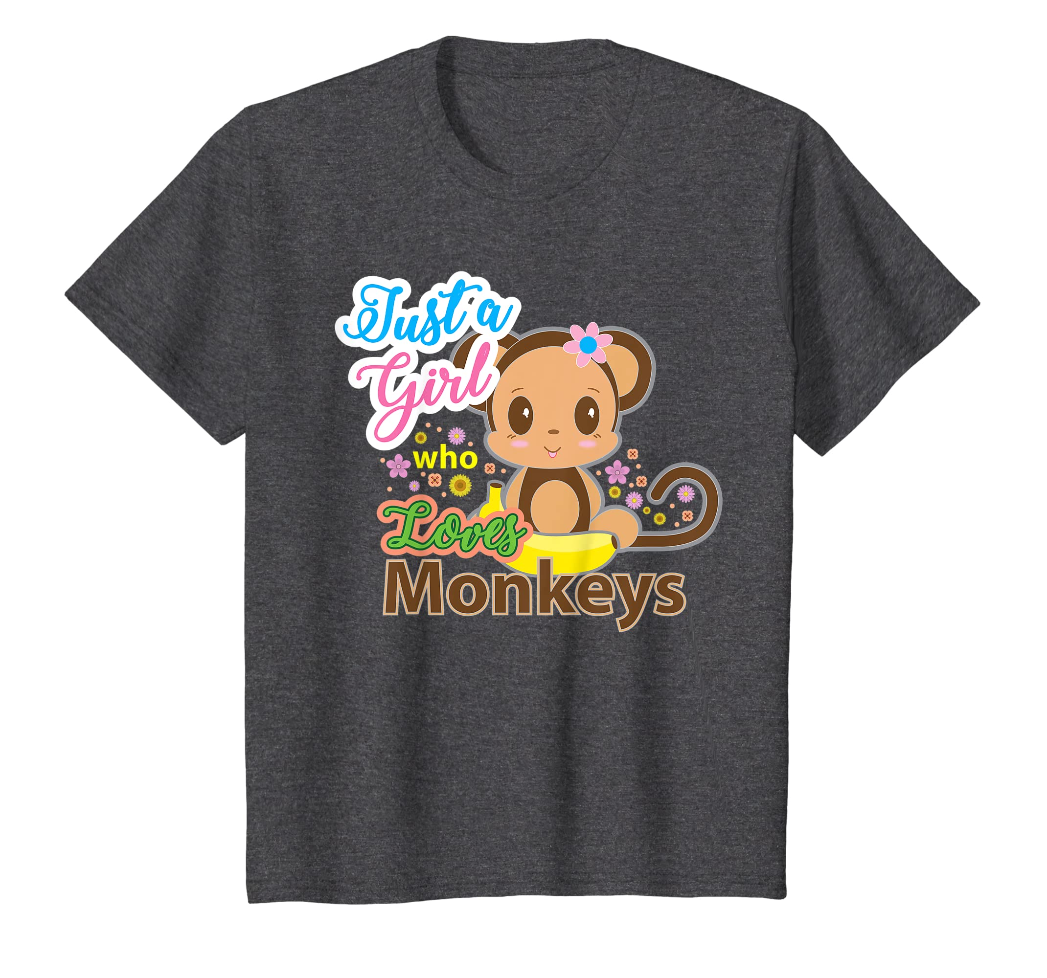 Just A Girl Who Loves Monkeys Tshirt Monkey Lover Gift