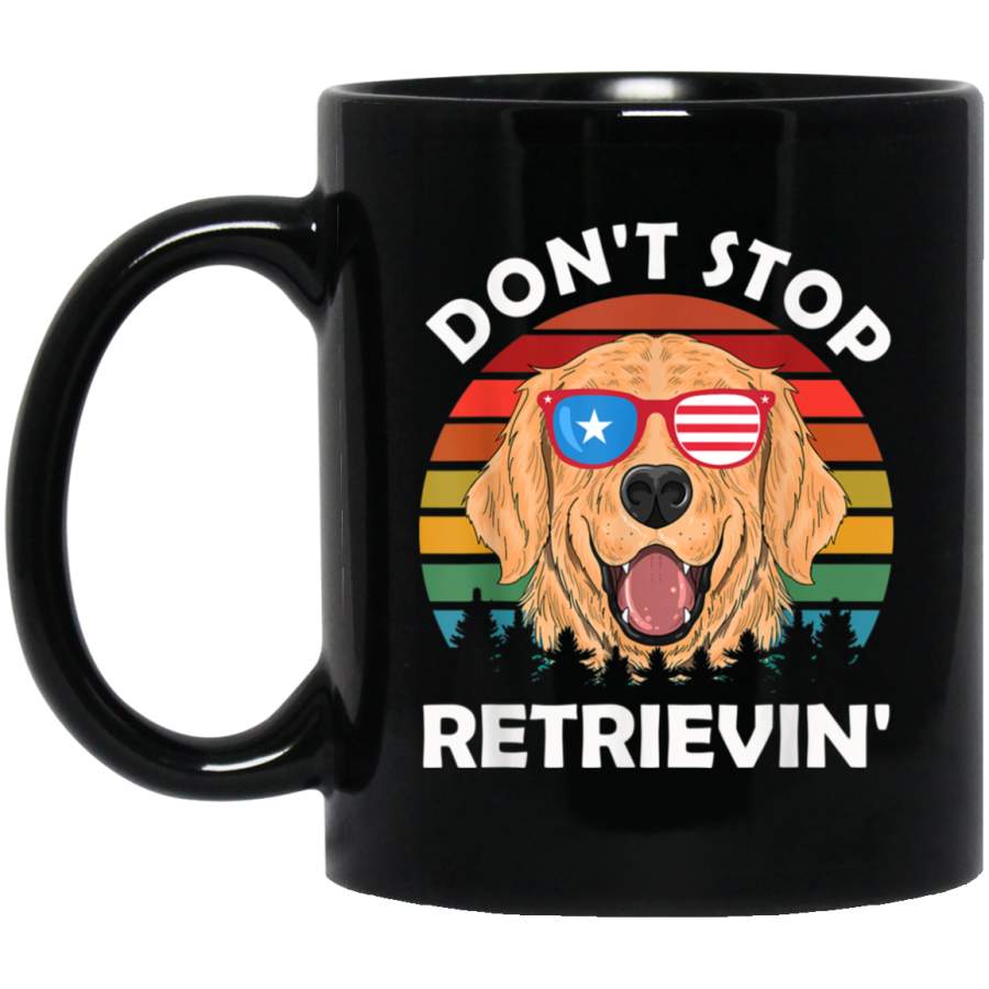 Dont Stop Retrievin Vintage Golden Retriever Lovers Gift Mug