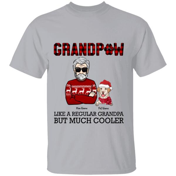 Grandpaw Like A Regular Grandpa But Much Cooler Personalized Dog T-Shirt Ts-Nb742