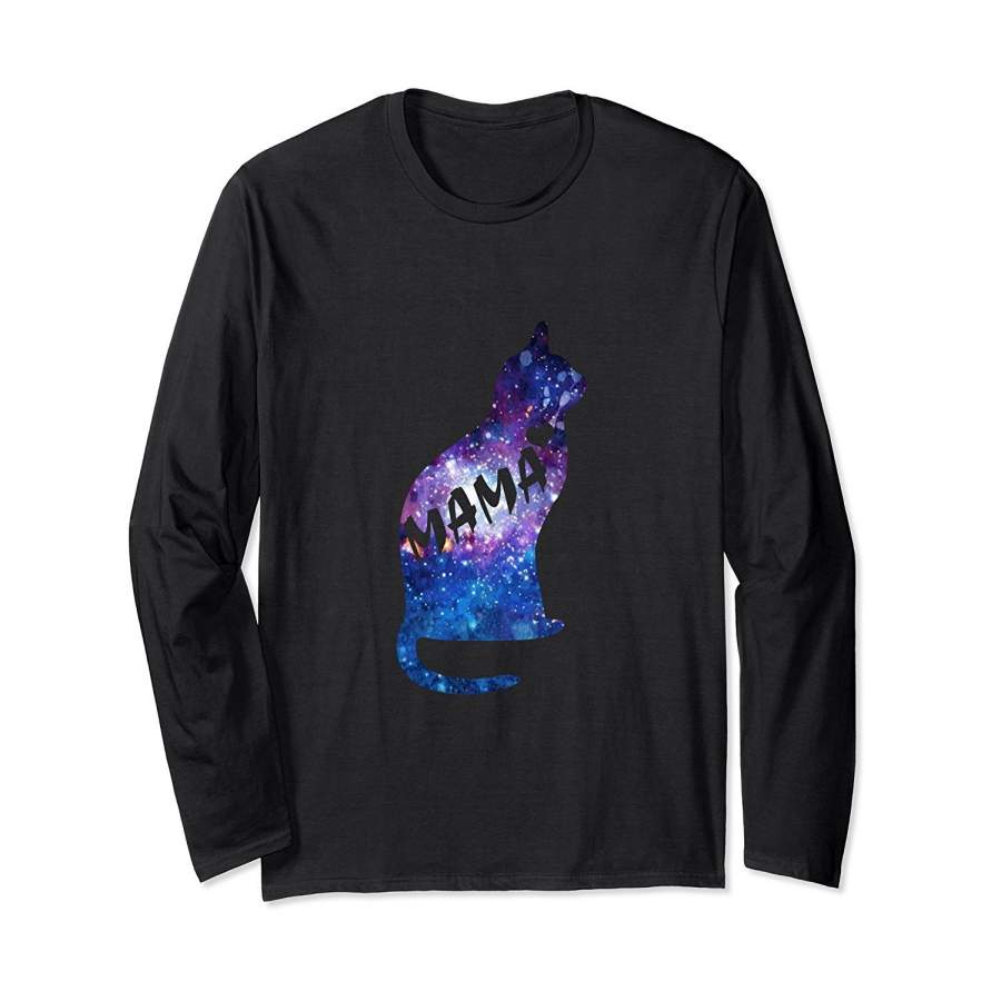 DTAShop from 1000 unique DTA Mama Cat Kitten Galaxy Long T-shirt, Mother’s Day Gift