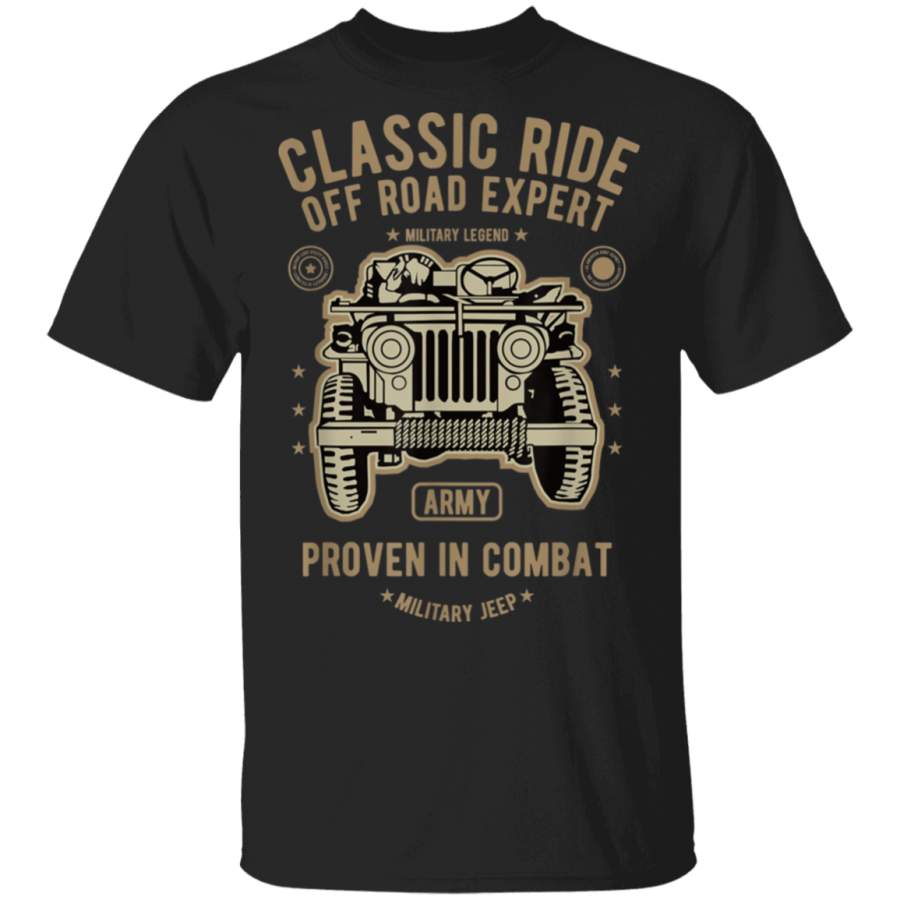 Vintage Classics Military Armys Off Roads Vehicle TShirt