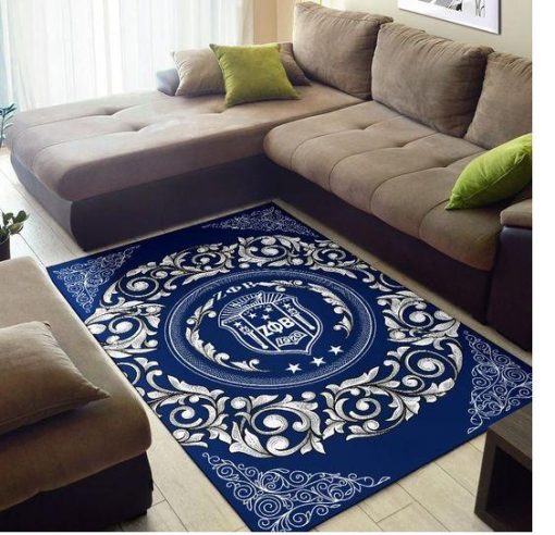 Zeta Phi Beta 1920 Emblem Flower Mandala Pattern Rug