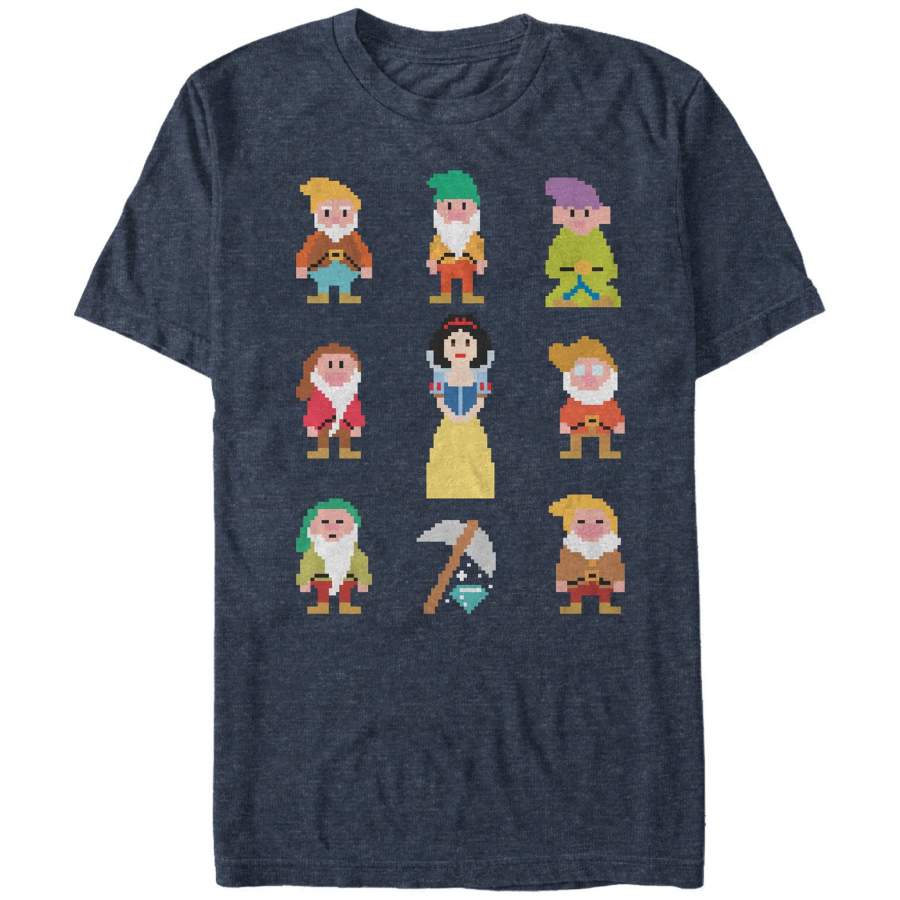 Snow White and the Seven Dwarves Men’s Pixels  T Shirt