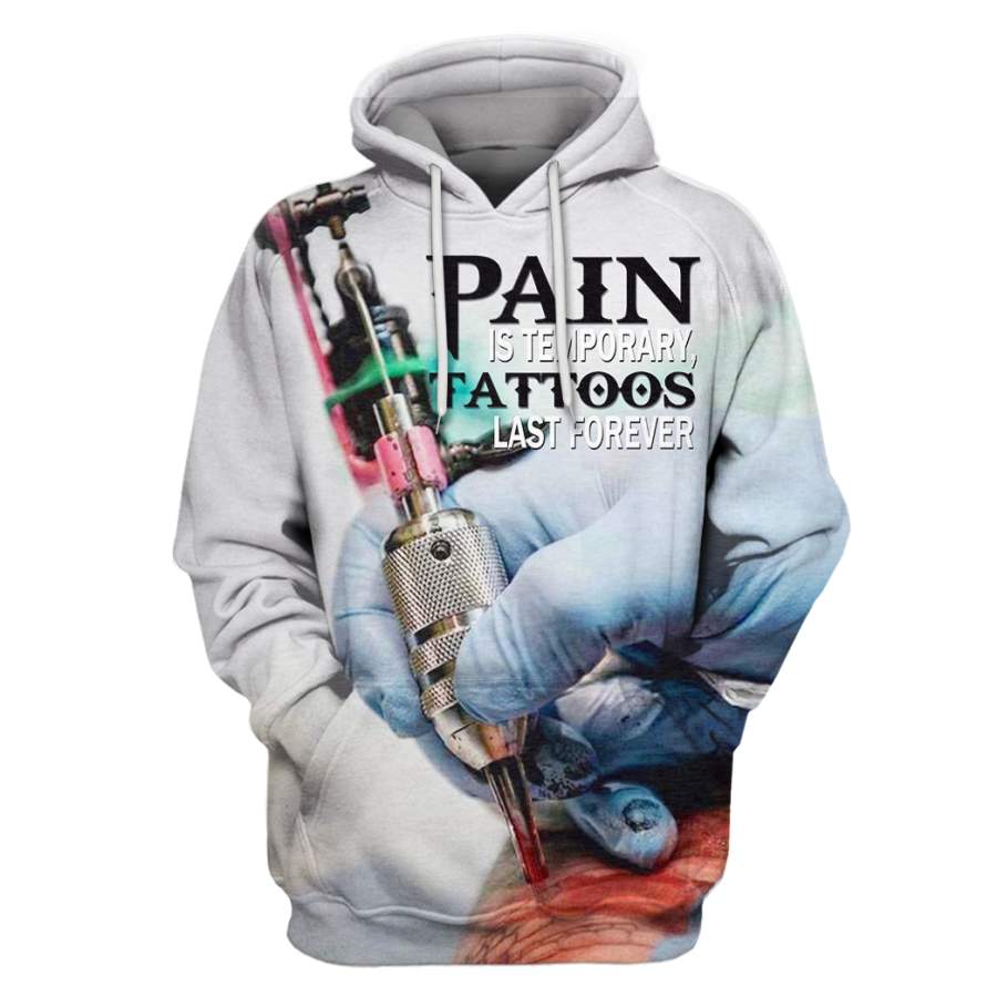 3D All Over Print Tattoo Hoodie