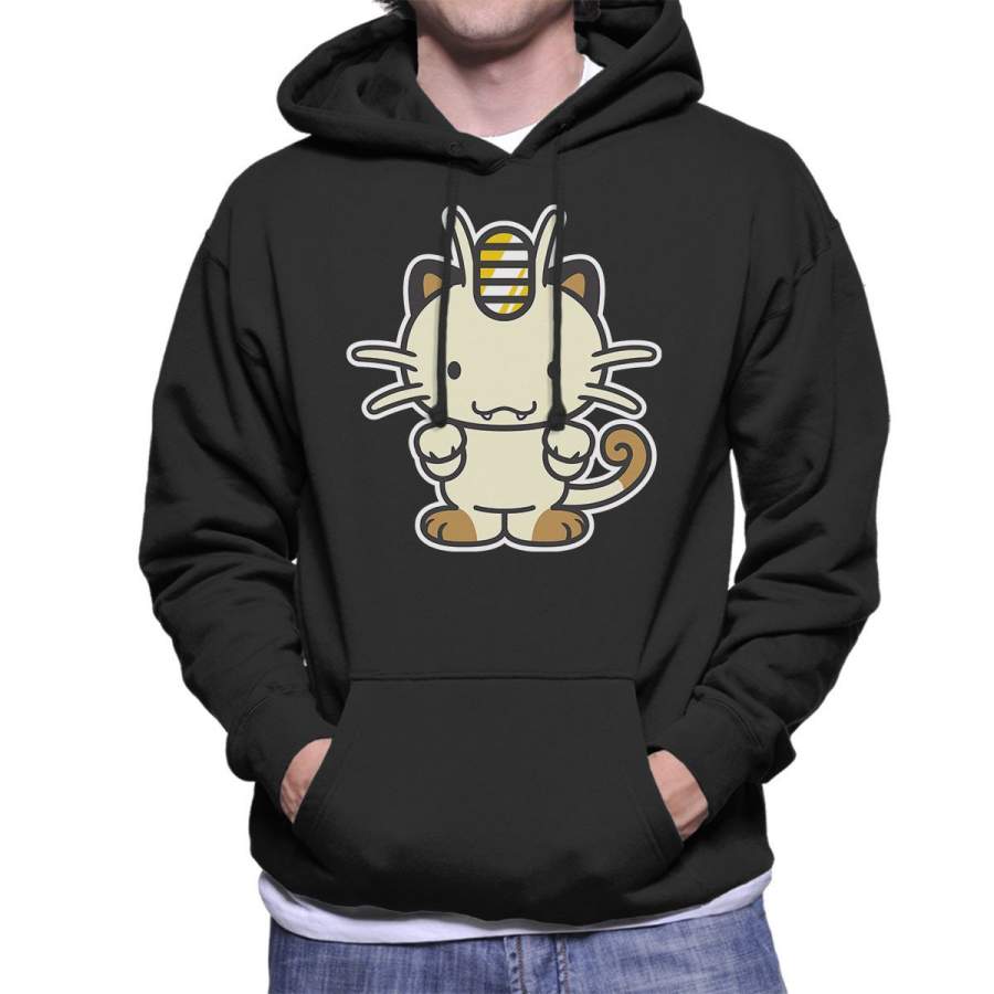 Hello Kitty Pokemon Meowth Mashup Men’s Hooded Sweatshirt