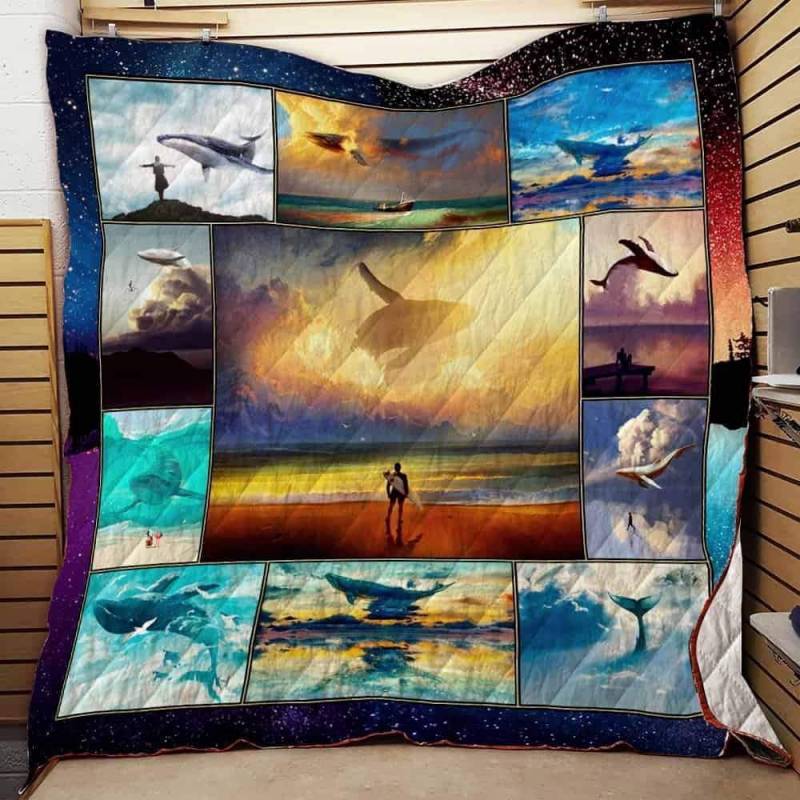 Whale Lets Happier HP91 Quilt