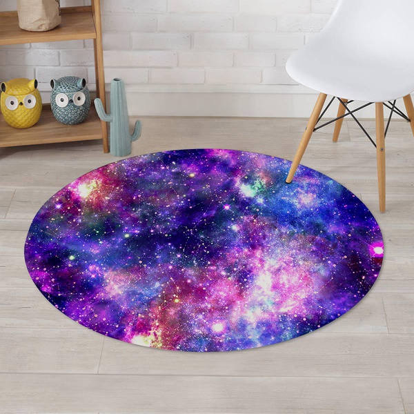 Galaxy Night Print Round Rug