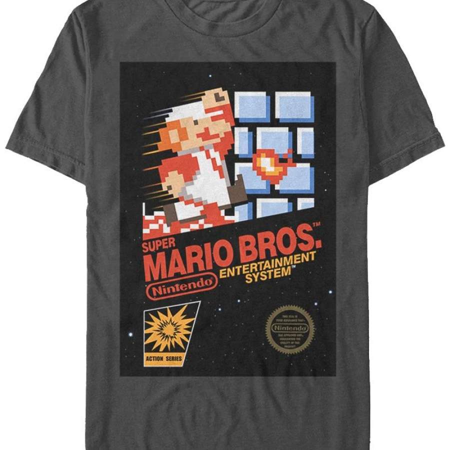 Gray Super Mario Cartridge Shirt