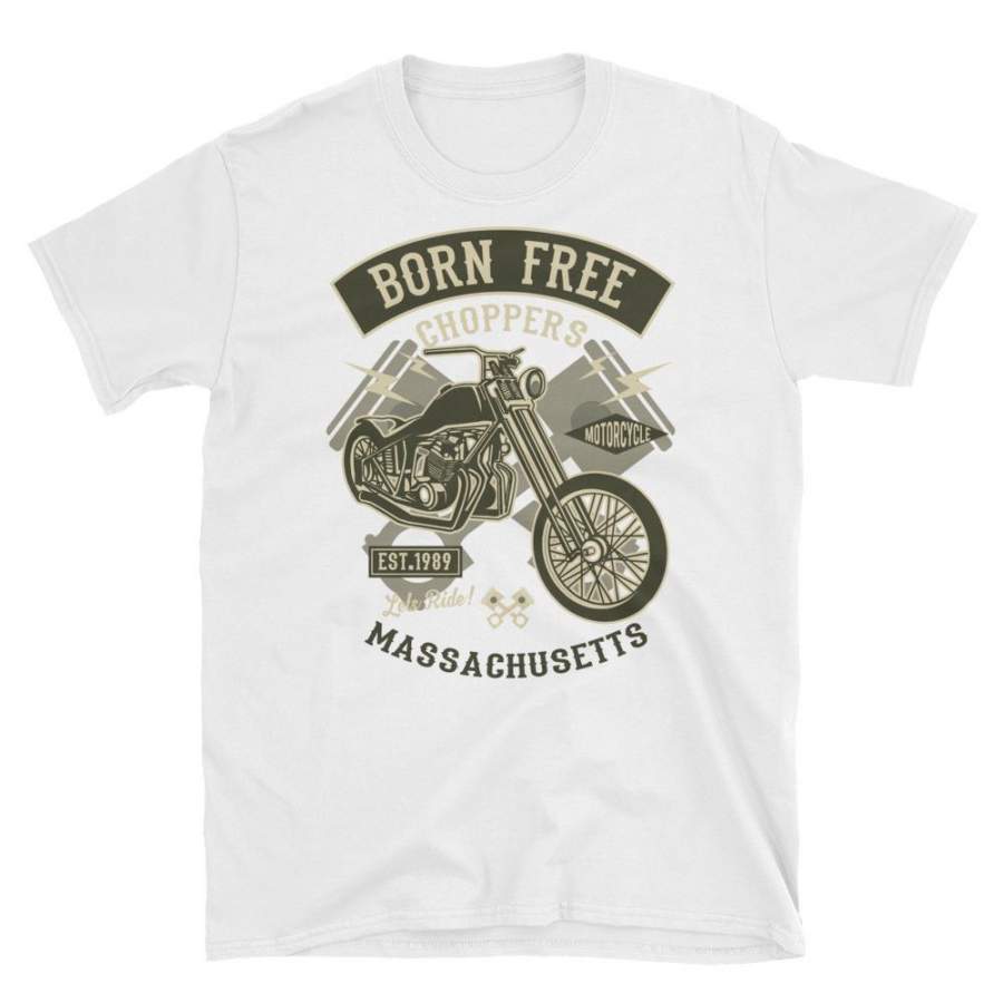 Born Free Choppers Biker Vintage Poster T-Shirt