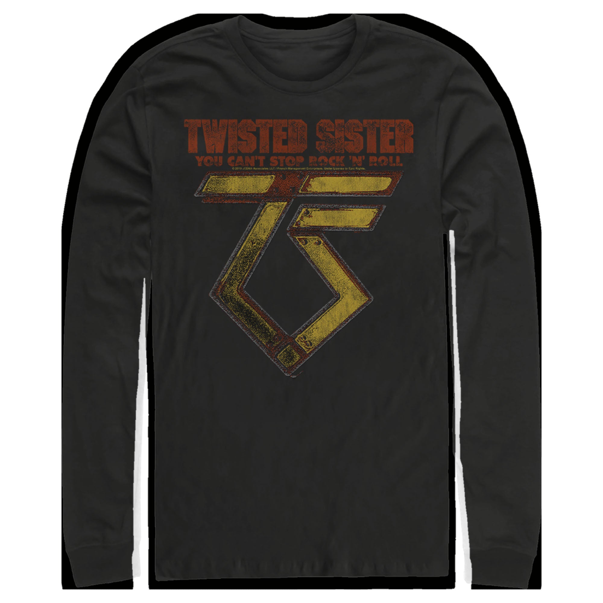 Twisted Sister Men’S You Can’T Stop Rock ‘N’ Roll  Long Sleeve Shirt