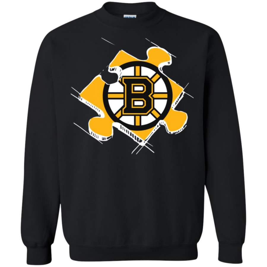 Boston Bruins autism puzzle Sweatshirt – Moano Store