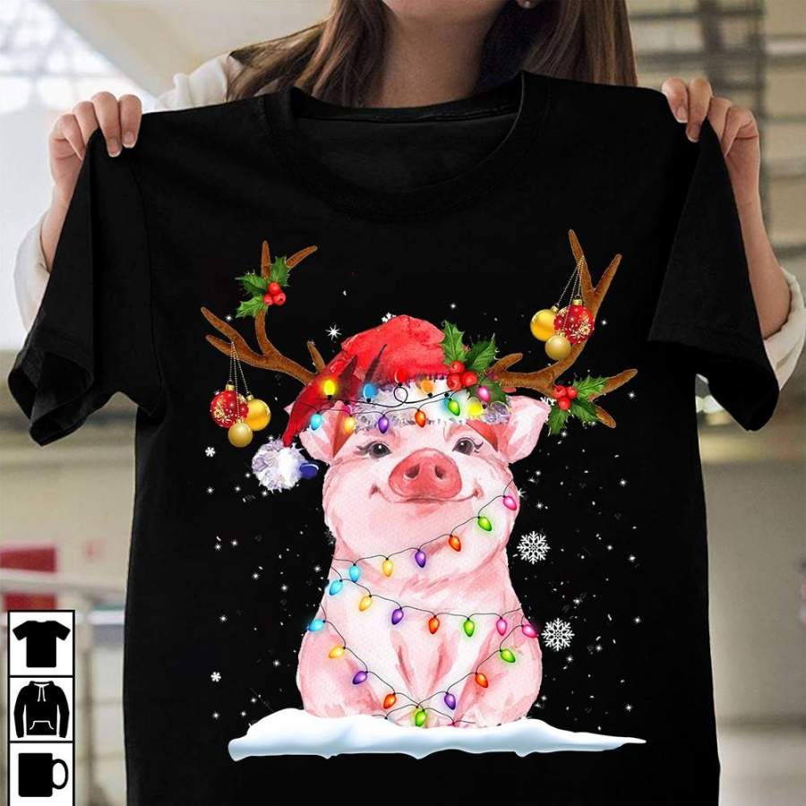 Pig christmas t shirt