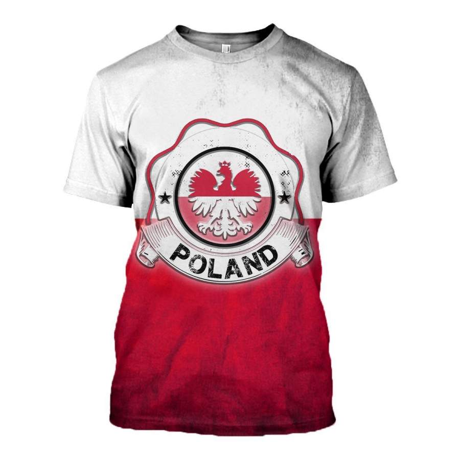 3D All Over Printed Poland Tops Barkingtees Fashion