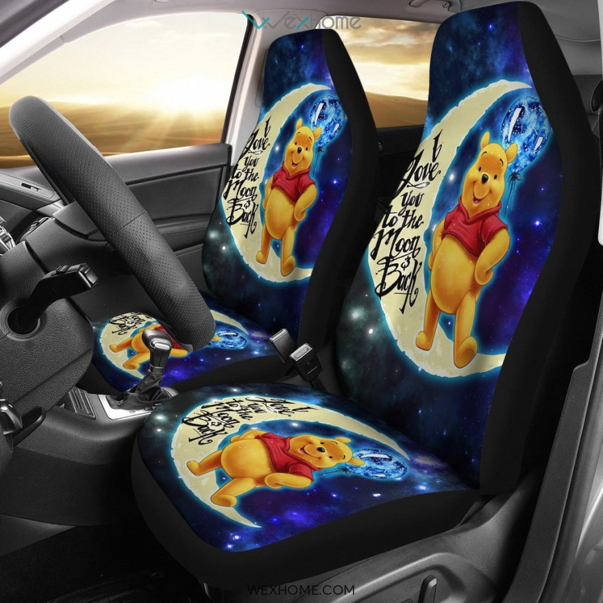 Pooh Cute Art Car Seat Covers Disney Cartoon Fan Gift H041420