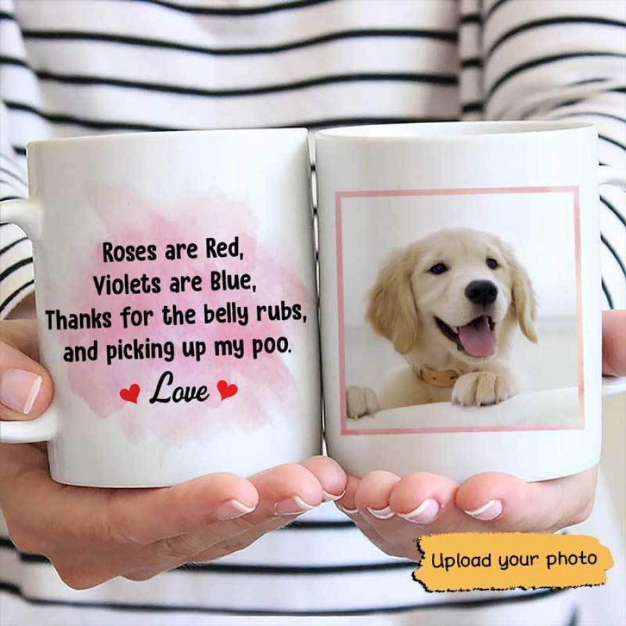 Roses Are Red Dogs Photo Personalized AOP Mug