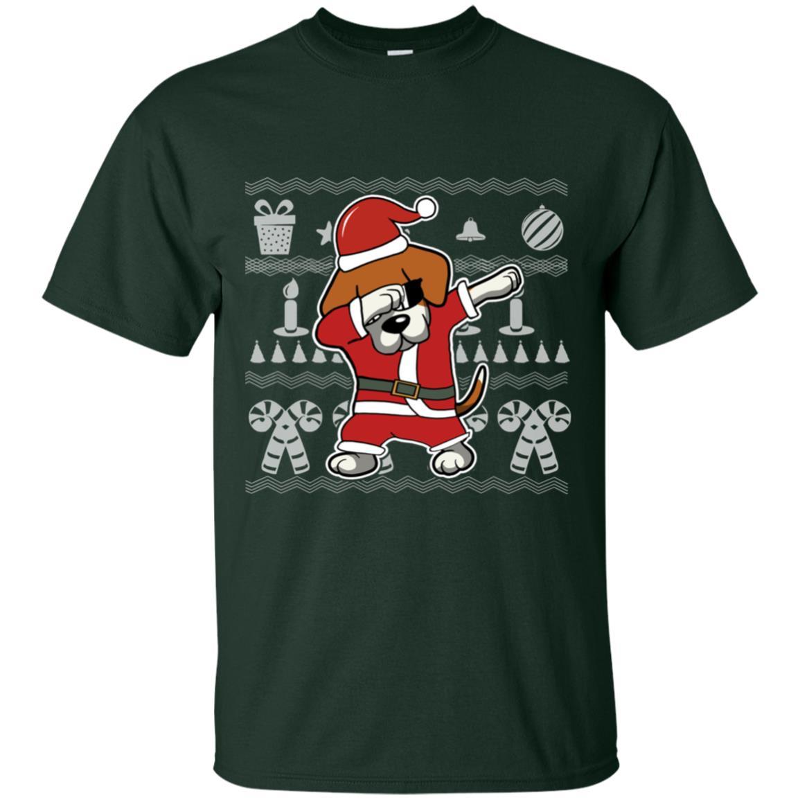 Beagle Dabbing In Christmas Tee Shirt Puppy Gift