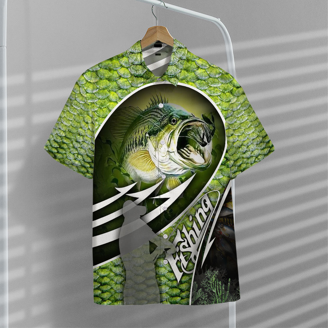 Gearhumans 3D Bass Fishing Hawaii Shirt Doodledong Shop