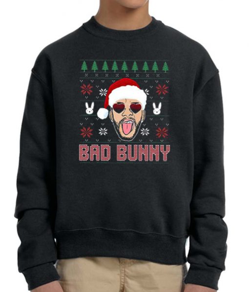 Bad Bunny Ugly Christmas Cool Graphic Sweatshirt