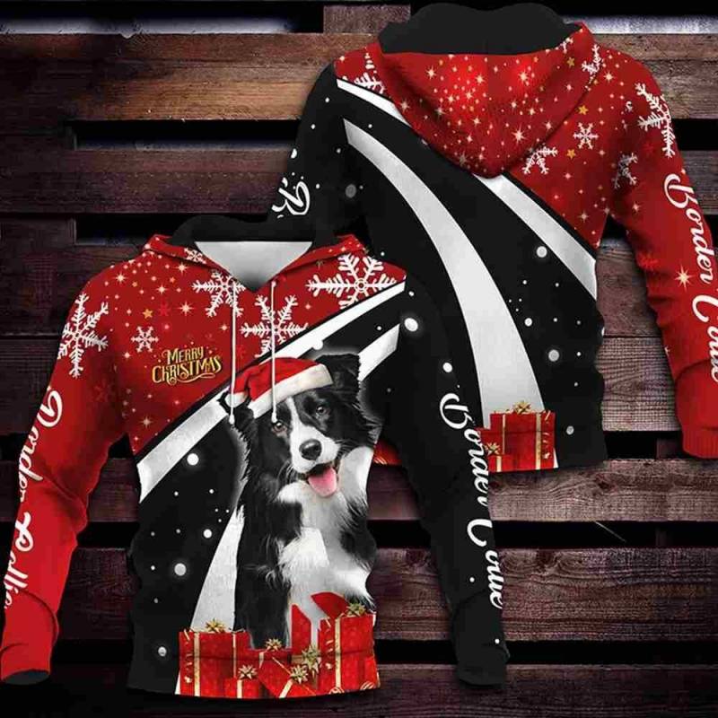 Border Collie Christmas So Cute Hoodie