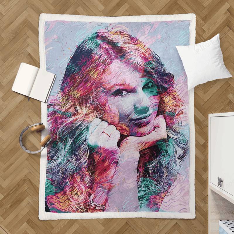 Taylor Swift popart – Taylor Swift Pop Art Sherpa Fleece Blanket