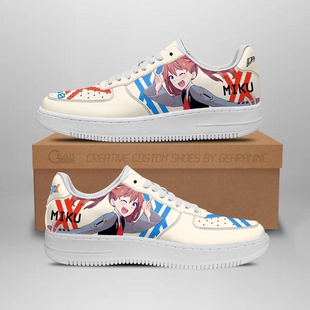 Darling In The Franxx Code 390 Miku Air Force Shoes Sneakers Custom Anime