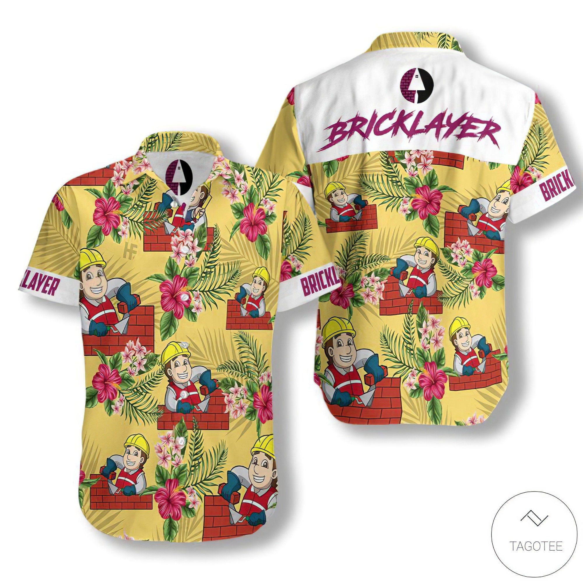 Bricklayer Hawaiian Shirt ,Designed Hawaii Shirt, Beautiful Team Hawaiian Shirt, Family Gift - Roticstore Design