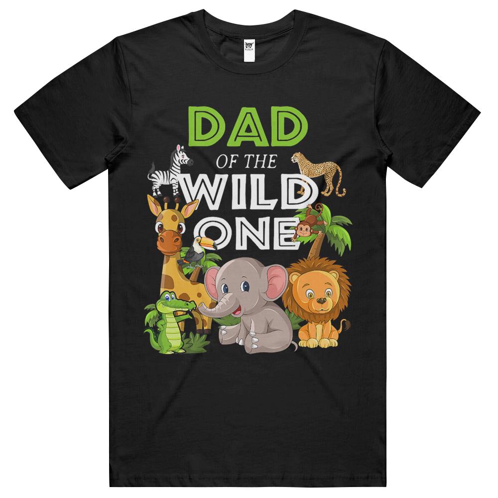 Dad Of The Wild One Zoo Birthday Safari Jungle Animal T Shirts