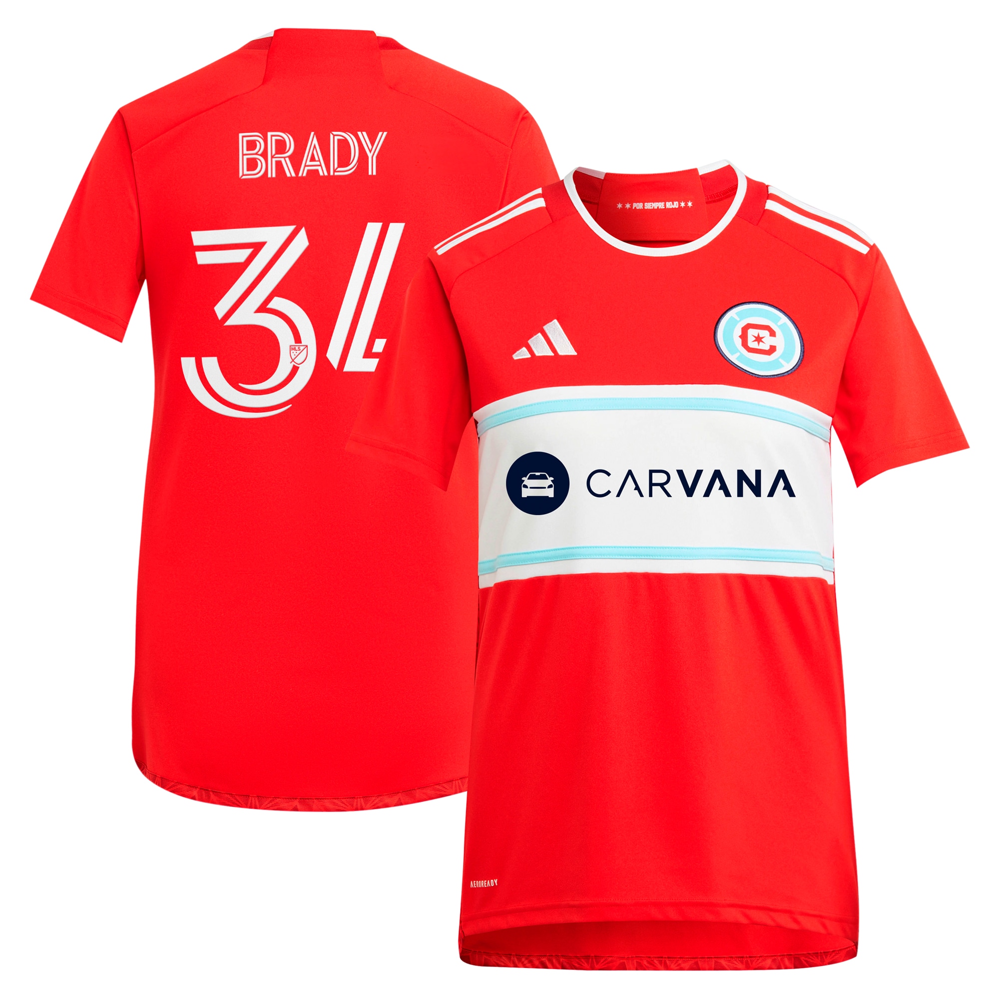 Chris Brady Chicago Fire Women's 2024 Return To Red Replica Player Jersey  Red