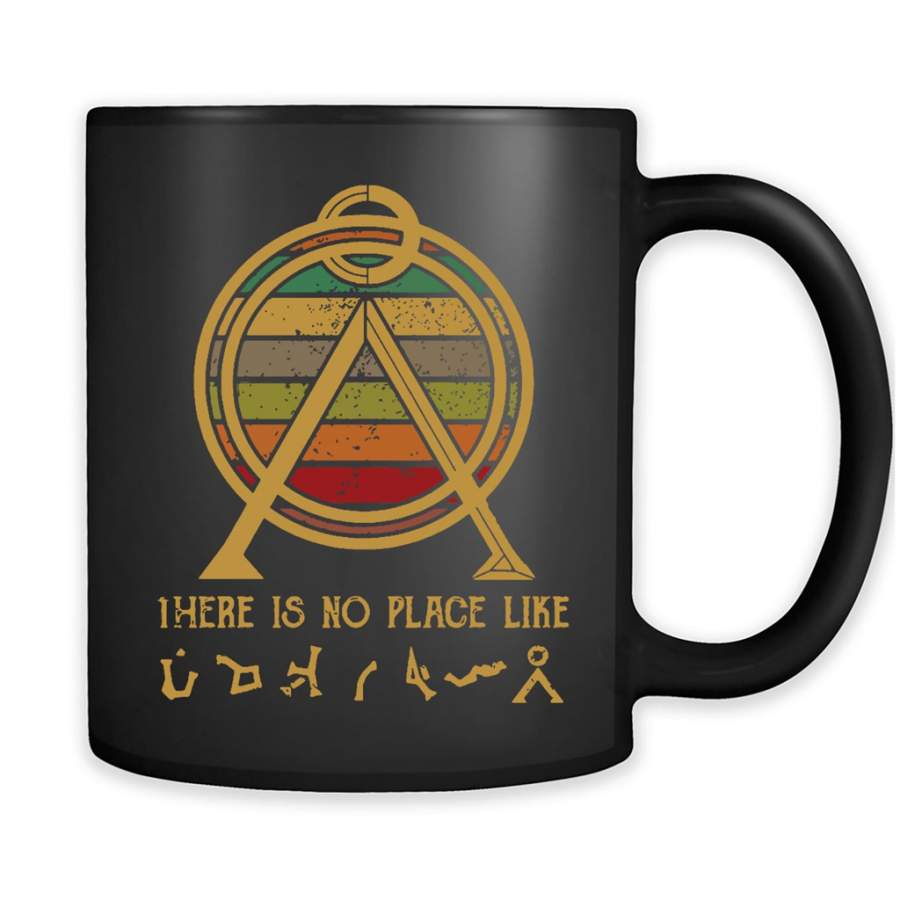 There’s No Place Like Earth, There’s No Place Like 127.0.0.1, Classic Vintage Retro Design – Full-Wrap Coffee Black Mug