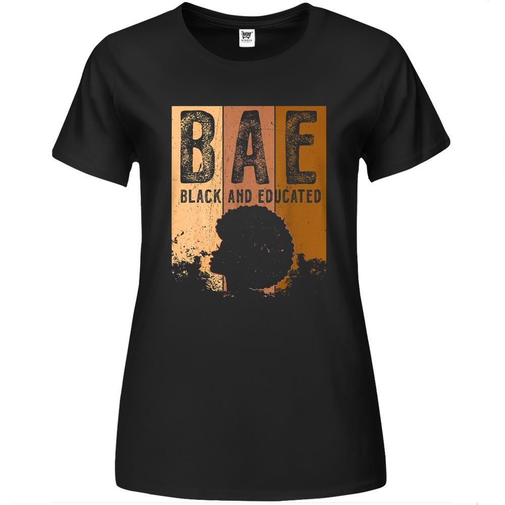 Black History Month Bae Black And Educated Melanin Women Premium Womens T Shirts