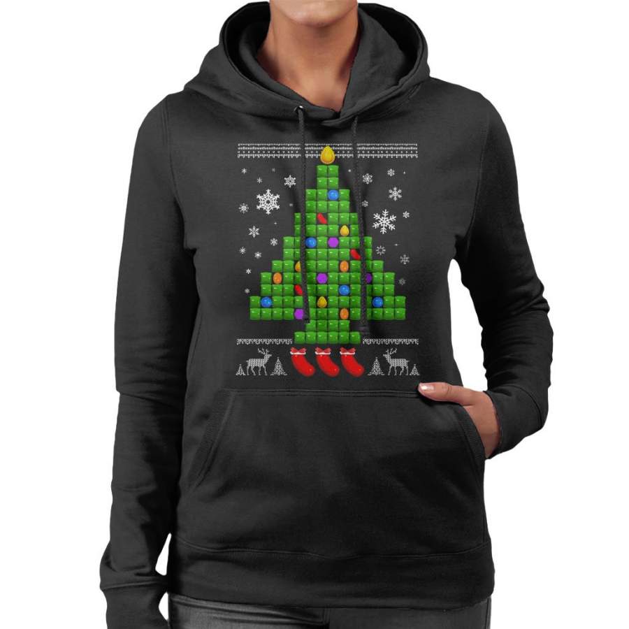 Candy Crush Chriatmas Tree Women’s Hooded Sweatshirt