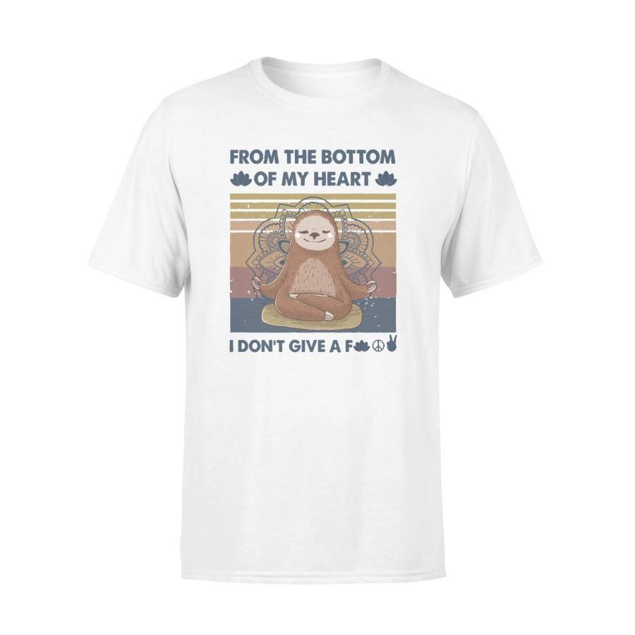 Sloth Yoga From The Bottom Of My Heart I Don’t Give A Fuck Vintage T-shirt