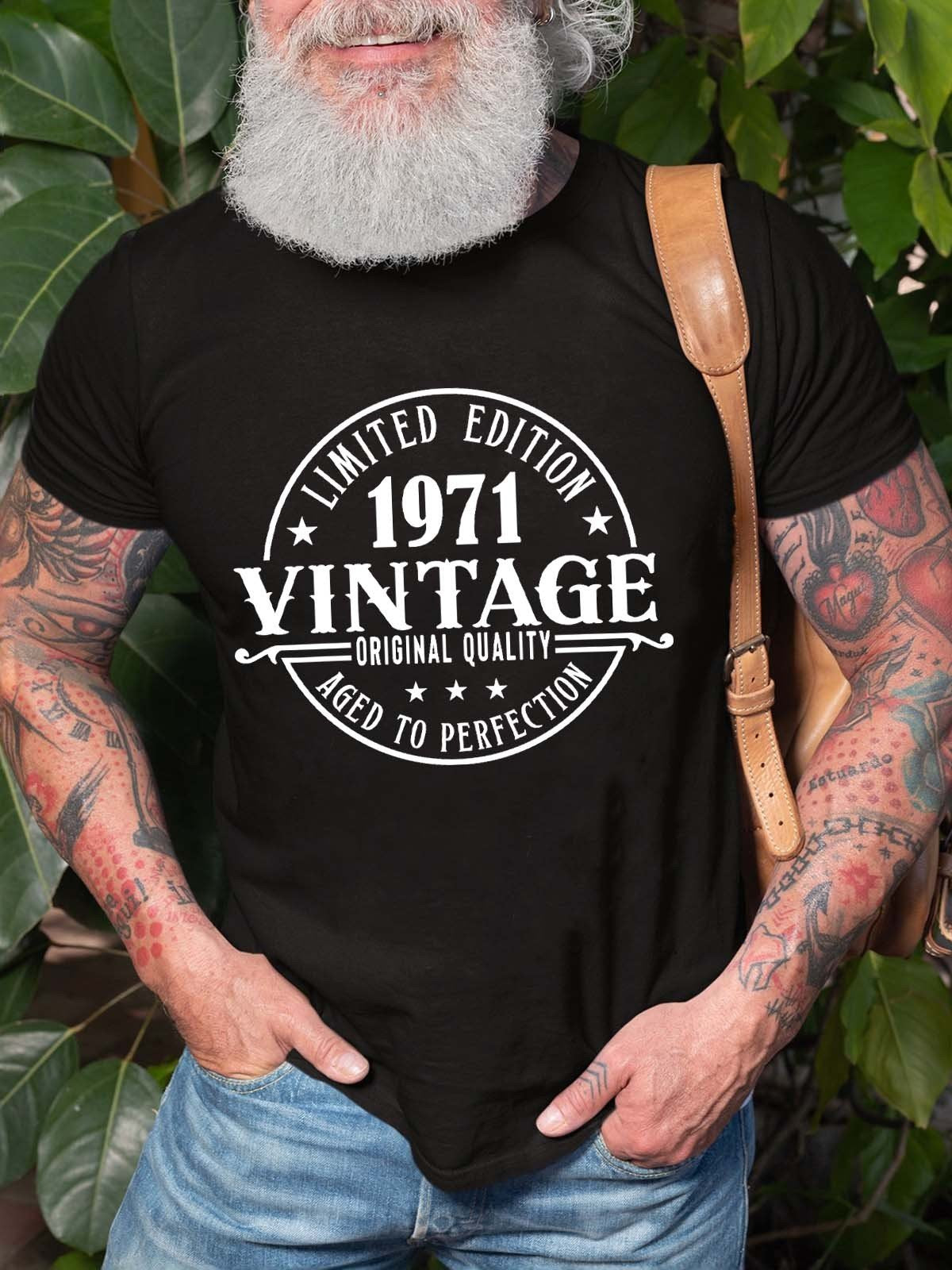 Men’S Aged To Perfection Vintage 1971 T-Shirt