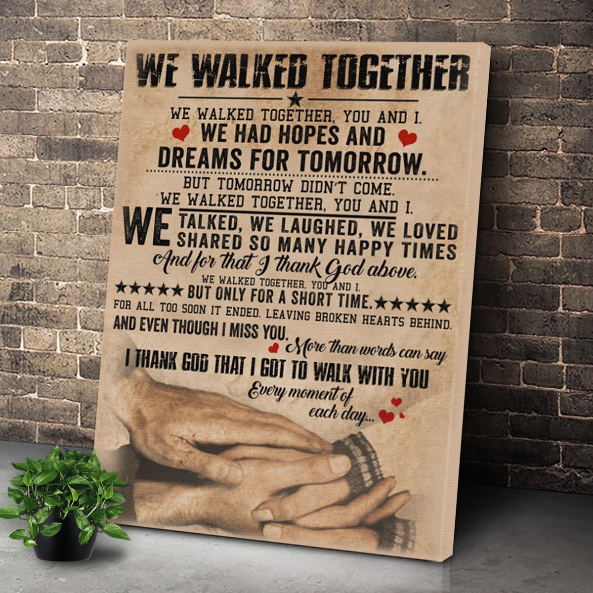Couple We Walk Together Matte Canvas And Poster, Wall Decor, Canvas Instructure – Gift For Couple
