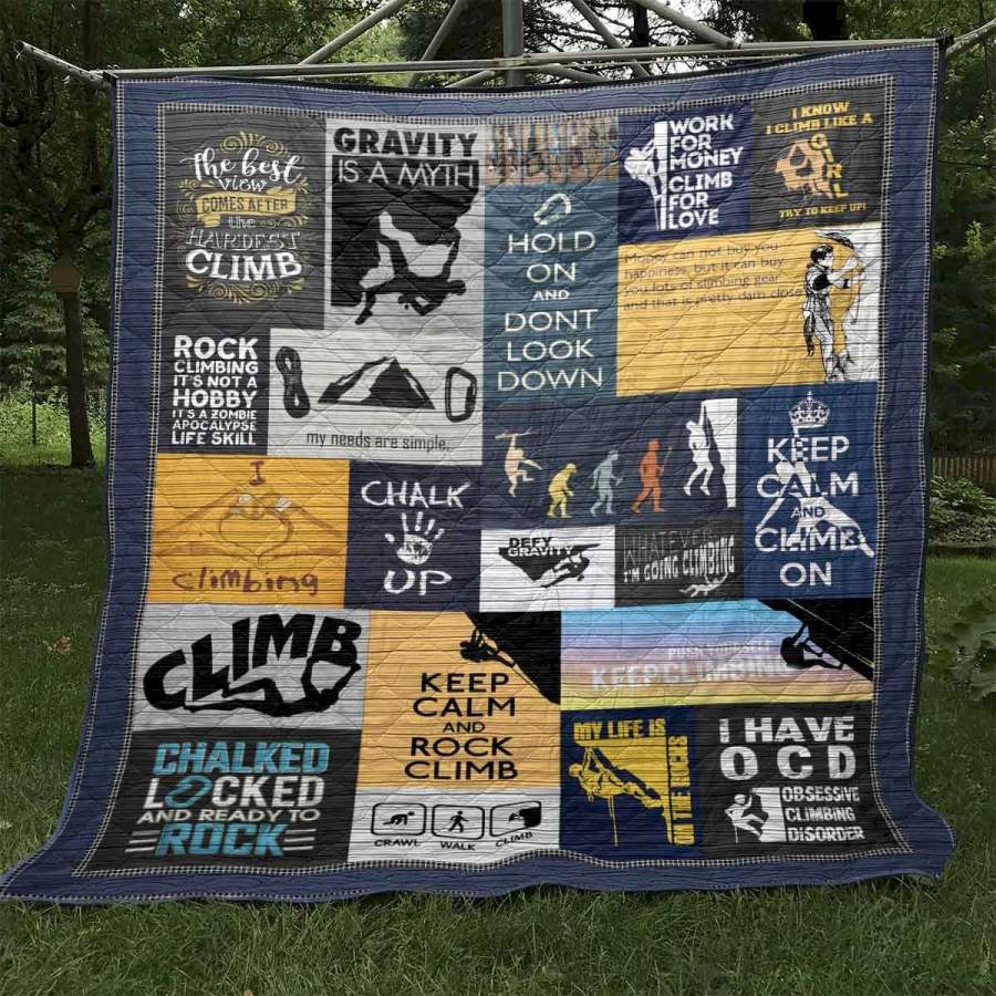 Wozoro Quilt Blanket Climb Hold On And Don’t Look Down Twin Queen King Size