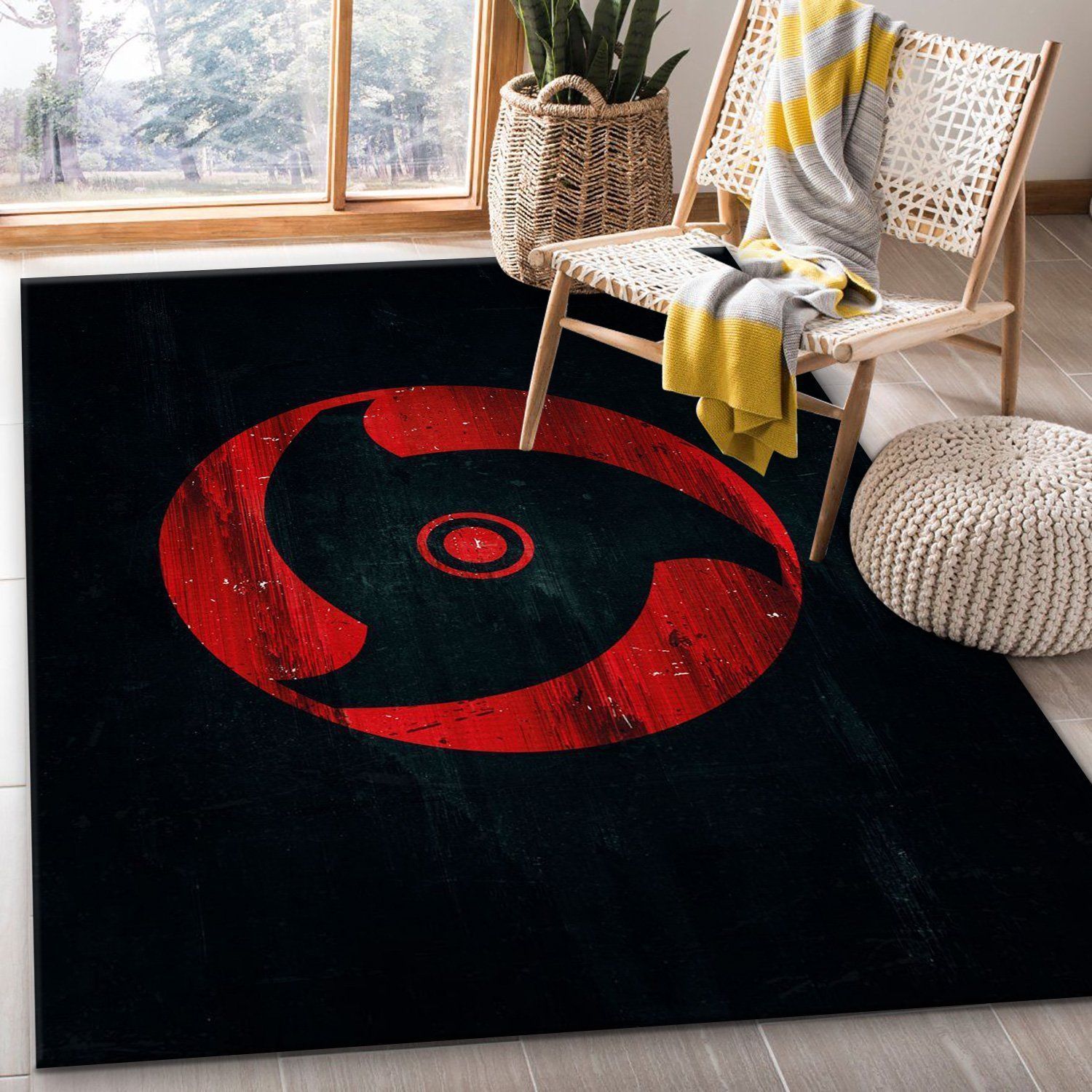 Mangekyou Sharingan Rug Bedroom Rug Us Gift Decor