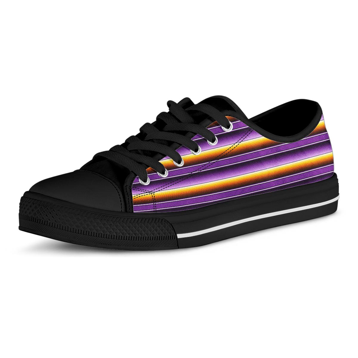 Yellow And Purple Mexican Baja Men’S Low Top Shoes