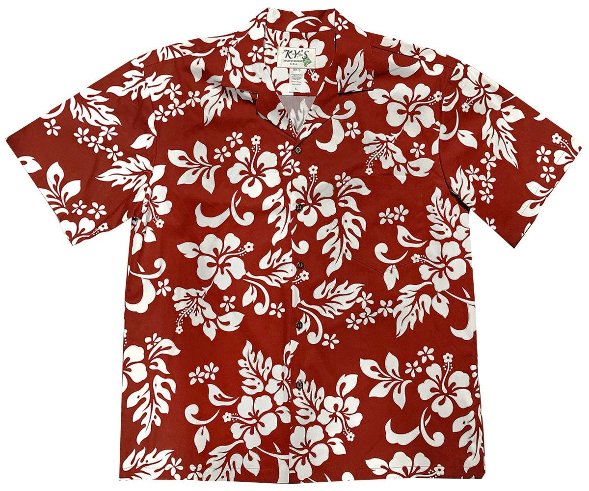 White Hibiscus Red Hawaii Shirt Made In Summer Beach Ha26978